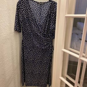 Jones Wear Dresses - Navy polka dot polyester dress Jones Wear Dresses - Navy polka dot polyester dress